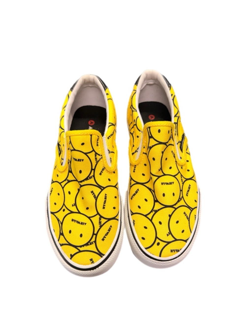 Airwalk Smiley Face Yellow Slip-On Canvas Sneakers
